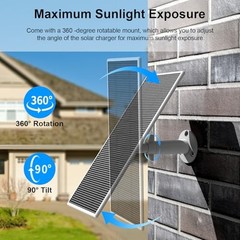 Solar Panel for Google Nest Camera, 5W Solar Power Charger for Nest 2 Pack