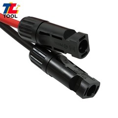 1 Pair 5ft 10AWG Black + Red Solar Panel Extension Cable Wire Connector