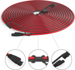 50 Feet SAE Connector,Solar Panel Extension Cable,Sae to SAE Quick Disconnect Wi