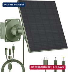 Zivif Solar Panel for Trail Camera, 5W Solar Charger Built-in 5200mAh Rechargeab