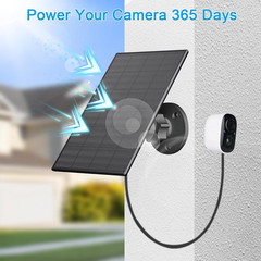 2W Solar Panel for Security Camera Outdoor, 5V Usb/Type-C Solar Charger Compatib