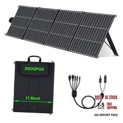 200W 20V Portable Solar Panel, 25% High Efficiency HPBC Solar Charger, Four