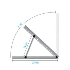 28″ Solar Panel RV Tilt Mount Brackets Ground Roof Flat Surface Adjustable Frame