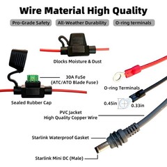 Starlink Mini Direct Battery Power Cable 3mâ€“ High-Performance DC Extension Co