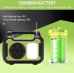 Solar Powered Generator 4 camping With 4 LED Light We Ship 2 Guam & PR & Oversea