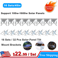 AeternaSol Solar Panels Tilt Mount Brackets 45in Aluminum RV Roof Rack Camp US