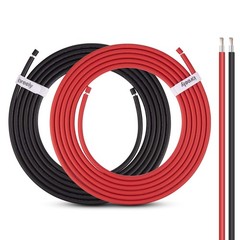 10 Gauge Wire – Solar Panel Wire 30Ft Black 30Ft Red 10AWG6mm² Tinned Copper…