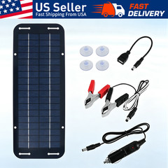 New 30W 12V Solar Trickle Battery Charger Kit For Car Boat RV Battery Maintainer