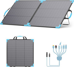 110W Bifacial Portable Solar Panel Suitcase, 23.5% High Efficiency ETFE Foldable