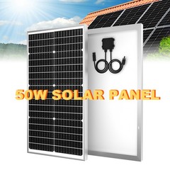 50W Solar Panel Monocrystalline Glass Photovoltaic Module for Balcony RV Camping