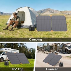 200 Watt Bifacial Portable Solar Panel, 20V Foldable Solar Charger for 200W