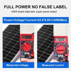 100W 12V Solar Panel High Efficiency Monocrystalline PV Module for Home RV Boat