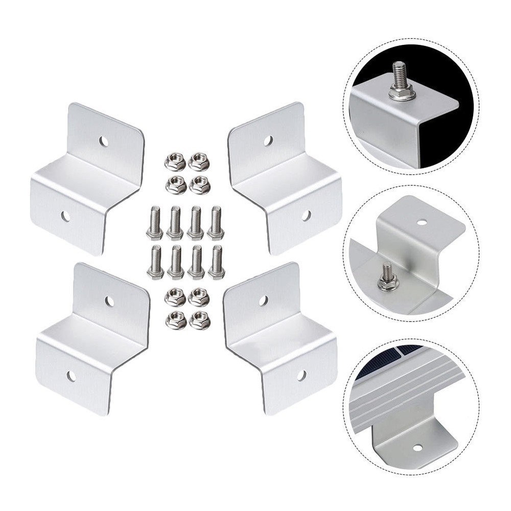 4 Pcs Mounting Hardware Solar Panel Bracket Corner Z Brackets RV