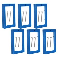 6Pcs Reusable Plastic Single Gang Electrical Box Extenders for Thick Walls Blue