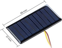 Solar Panel Cells 5V 60mA Mini Polycrystalline 68mmx37mm/2.67″x1.45″ (8 Units)
