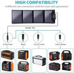 SOLAR PANEL Station 60 Watt Portable Foldable Highest Efficiency Cells FULL KIT