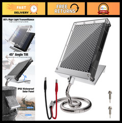 6V Solar Battery Charger for Deer Feeder – 1.7W Waterproof Panel with Mounting C