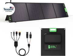200W Portable Solar Panel for Power Station, Foldable Solar Charger W/ 4 Kicksta