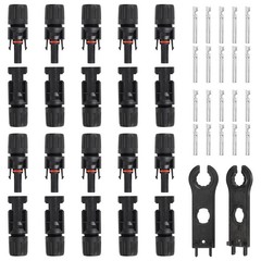 10 Pairs Waterproof MC4 Solar Connectors Kit, 1000V Male/Female for Solar Panels