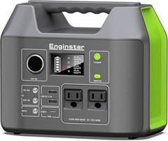 Enginstar Solar Generator, 300W Portable Power Station, 296Wh Lithium Battery Ba