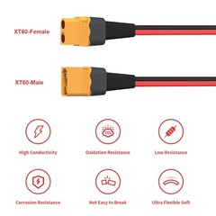 12AWG 6FT XT60 Extension Cable 2 6 10 20 35 50 75 100FT XT60 Female to Male C…