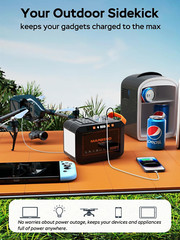 111Wh Solar Generator with Solar Panel Included Portable Power Station 120W with