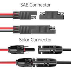 Goupchn Solar Panel Connectors to SAE Adapter Cable 10AWG Solar to SAE PV Extens