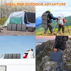 60W Solar Panel for Portable Power Station, Foldable Solar Panel with 12-18V …