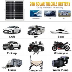 Durable 20W Solar Panel System with Smart Controller – Waterproof & Adjustable