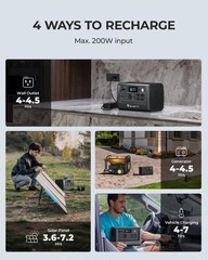 bluetti PORTABLE power station EB70S, 716WH LIFEPO4 BATTERY BACK UP W/4800W AC