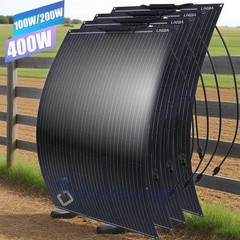 18V 400W 200W Mono Solar Panel N-Type 12BB Power RV Camping Home Boat Off Grid