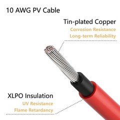Solar Y Branch Connectors 10AWG Parallel Adapter Red Black