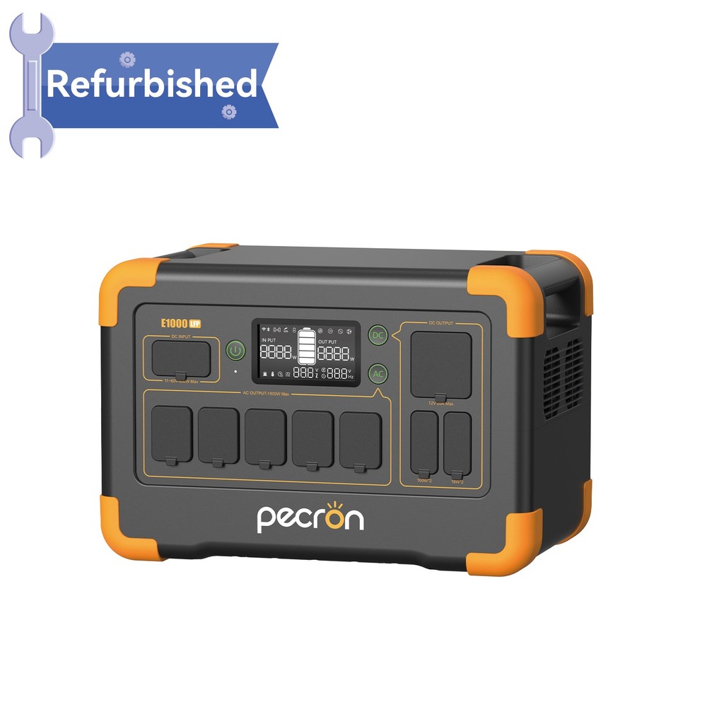 pecron Portable Power Station E1000LFP 1024Wh 1800W LiFePO4 Expandable Refurbish