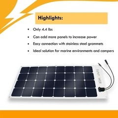 100W Flexible Authentic SunPower Brand Solar Panel (MADE IN FRANCE)