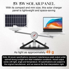 Compact 5W USB Solar Panel Kit – Perfect for Camping & Hiking Adventures