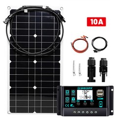 2500W 30-100A Solar Panel Kit 12V Charger Battery Charger Maintainer Boat RV Car