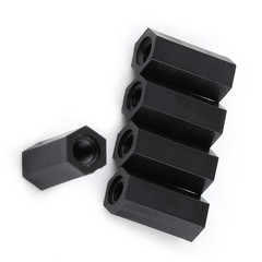 100Pcs Black PA66 M3 Female X M3 Female Hex Threaded Spacer Standoff (M3*12)