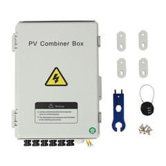 6-String Solar PV Combiner Box New 15A Circuit Breaker For Solar Panel System