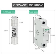 DC Fuse Holder PV DIN Rail Mounting 1000V Photovoltaic System Strings 6A-63A