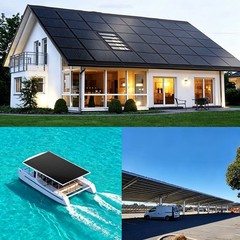 AeternaSol 200W Solar Panel Mono N-Type 18V PV RV Home Camping Battery Off-Grid
