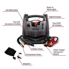 Schumacher Electric 1500A Car Battery Jump Starter & 150-PSI Compressor (SJ1427)