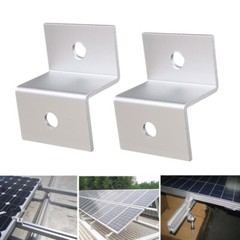 4Pc Solar Panel Roof Mounting Z-Bracket with Nuts and Bolts for RV Boat Roof