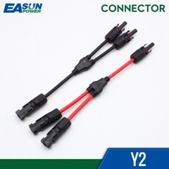 1pair 30A 1 to2 Y Branch Solar Panel Connector Cable Parallel Adapter Waterproof