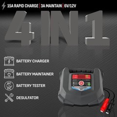 4in1 Battery Charger Maintainer Tester Reconditioner 12V 6V Automotive New