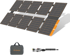 100W Portable Solar Panel – 24% High Efficiency, IP67 Waterproof, QC3.0 USB-A/US