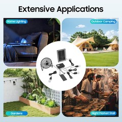 Portable Solar Power Panel Generator Kit Camping Battery Pack Power Station USA