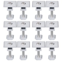 12Pcs Solar Panel Middle Clamp 35mm Aluminium Solar Panel Mount Mid Clip NEW