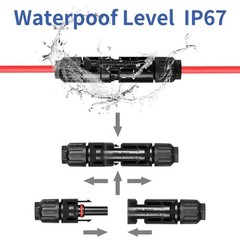 12 PCS Solar Connectors with Spanners Solar Panel Cable Connectors 6 Pairs Male/
