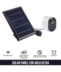 Solar Panel Compatible With Arlo Ultra/Ultra 2, Pro 3/Pro 4 And Arlo Floodlight