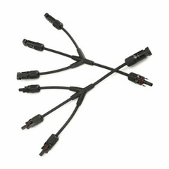 1 Pair Solar Connectors Y Branch Parallel Adapter Cable Wire Plug for SolarPanel